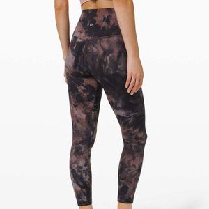 Lululemon Align High Rise Crop 23" Diamond Dye Graphite Grey Pink Pastel